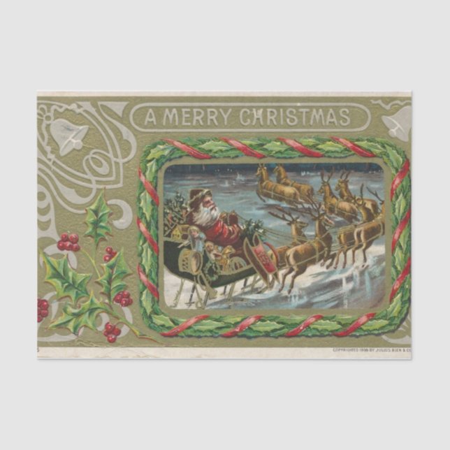 Papier Mousseline Un papier de tissus de Noël en pain d'épice (Recto)