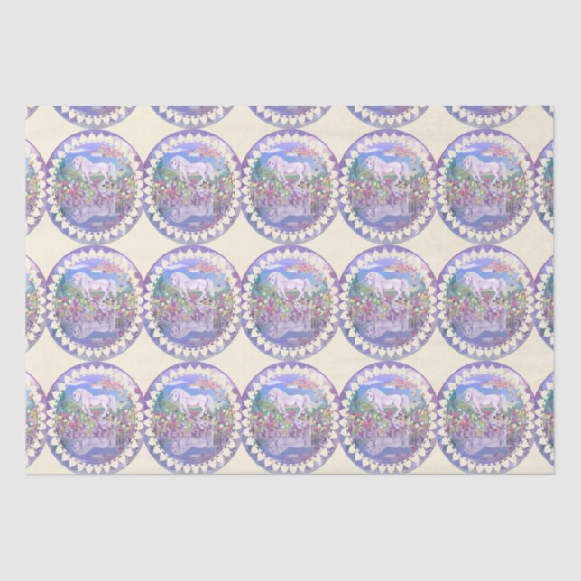 Papier Mousseline Un paradis mauve (Recto)