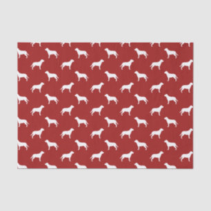 Papier Mousseline Un plus grand rouge suisse de motif de silhouettes