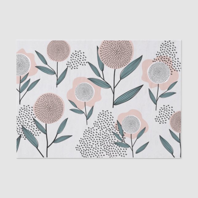 Papier Mousseline Un rose (Recto)