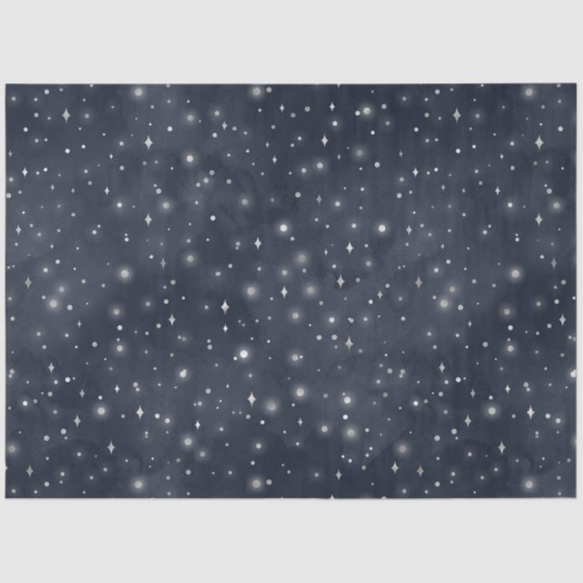 Papier Mousseline Un Silver Starry Night Series Design 5 (Recto)