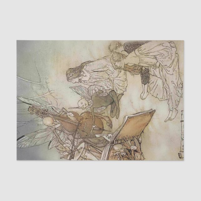 Papier Mousseline "Une autre partie des bois" par Arthur Rackham (Recto)