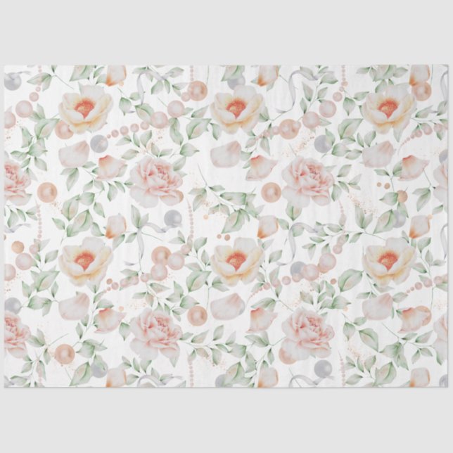 Papier Mousseline Une autre série de fleurs et d'oiseaux 17 (Recto)