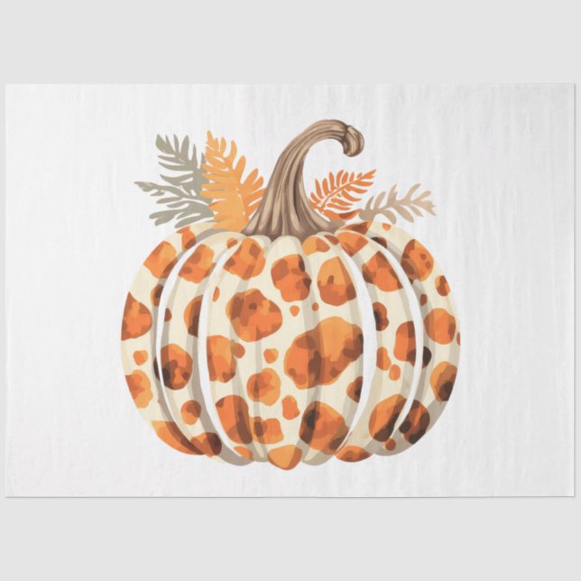 Papier Mousseline Une collection de modèles de citrouilles d'automne (Recto)