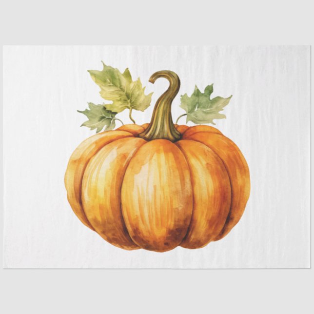 Papier Mousseline Une collection de modèles de citrouilles d'automne (Recto)