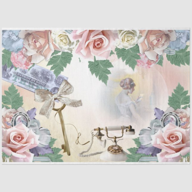 Papier Mousseline Une conception de la série Shabby Chic 21 (Recto)