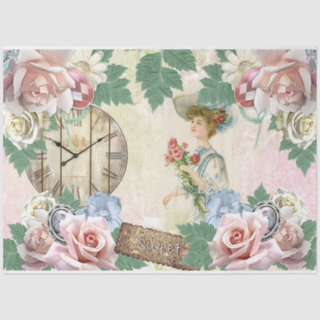 Papier Mousseline Une conception de la série Shabby Chic 23 (Recto)