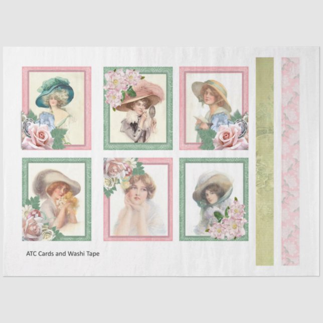Papier Mousseline Une conception de la série Shabby Chic 26 (Recto)