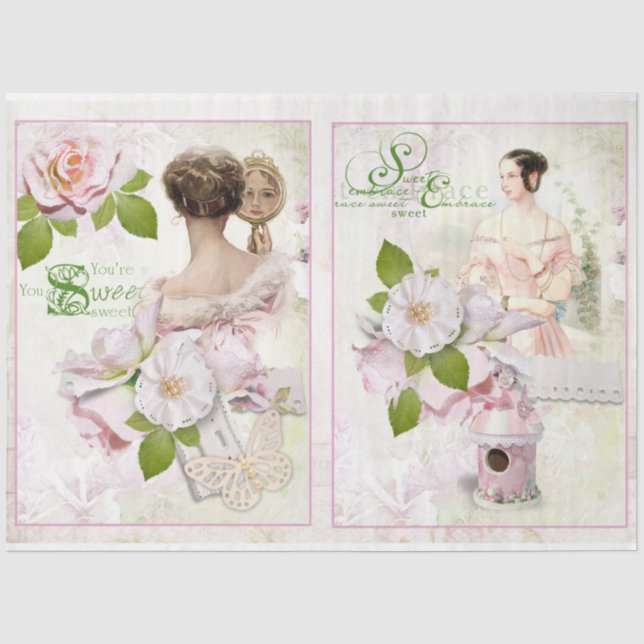 Papier Mousseline Une conception de la série Shabby Chic 41 (Recto)