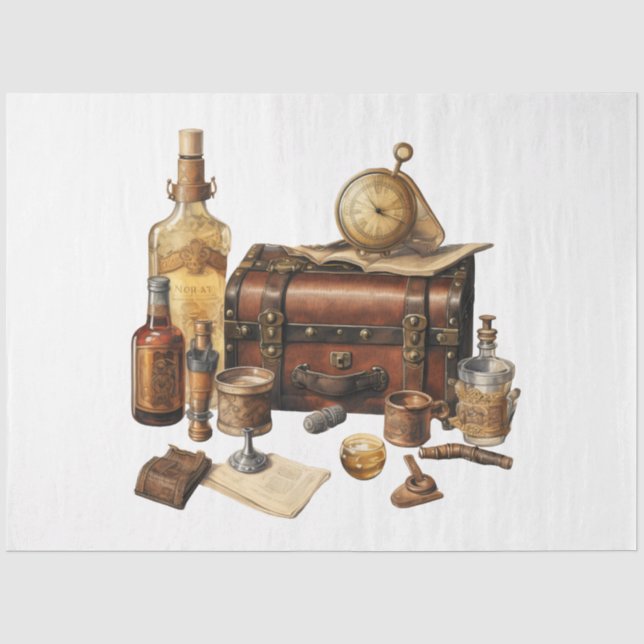 Papier Mousseline Une conception de whisky vintage série 4 (Recto)