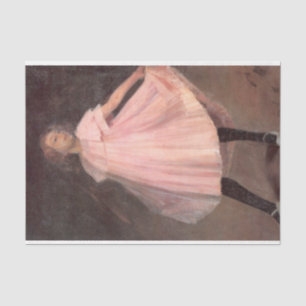 Papier Mousseline Une danseuse en robe rose