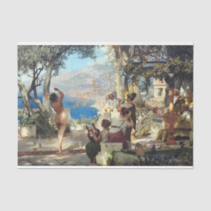 Papier Mousseline Une Femme Dansant Parmi Les Dagues