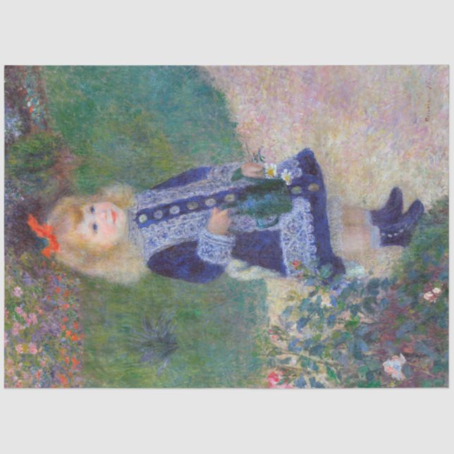 Papier Mousseline Une fille avec une canne d'eau, Renoir (Recto)