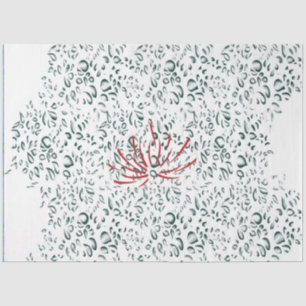 Papier Mousseline une fleur rouge sur un arrière - plan noir
