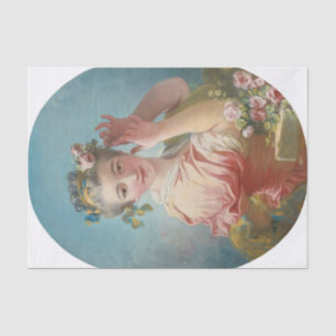 Papier Mousseline Une jeune femme adorée par Jean-Honore Fragonard