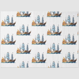 Papier Mousseline Une jolie série bleue Nautique 12
