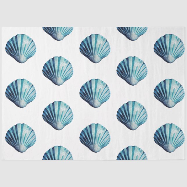 Papier Mousseline Une jolie série Nautique Bleue 13 (Recto)