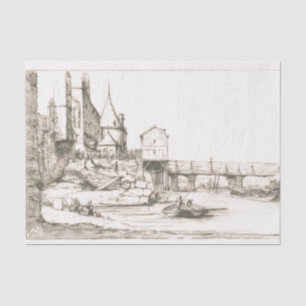 Papier Mousseline Une passerelle à Paris 1621