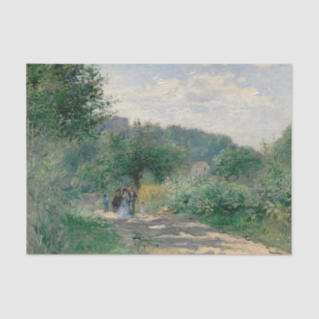 Papier Mousseline Une route à Louveciennes par Auguste Renoir (Recto)
