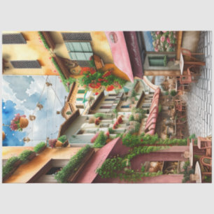 Papier Mousseline Une scène de rue italienne Ephemera Design Series