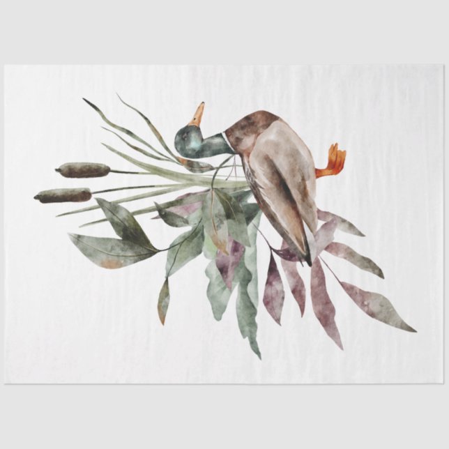 Papier Mousseline Une série animale d'automne et florale Design 31 (Recto)