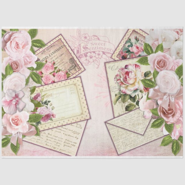 Papier Mousseline Une série chic Shabby Design 8 (Recto)