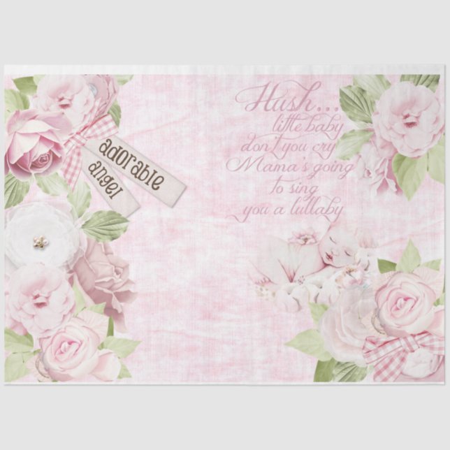 Papier Mousseline Une série de bébés filles Design 4 (Recto)