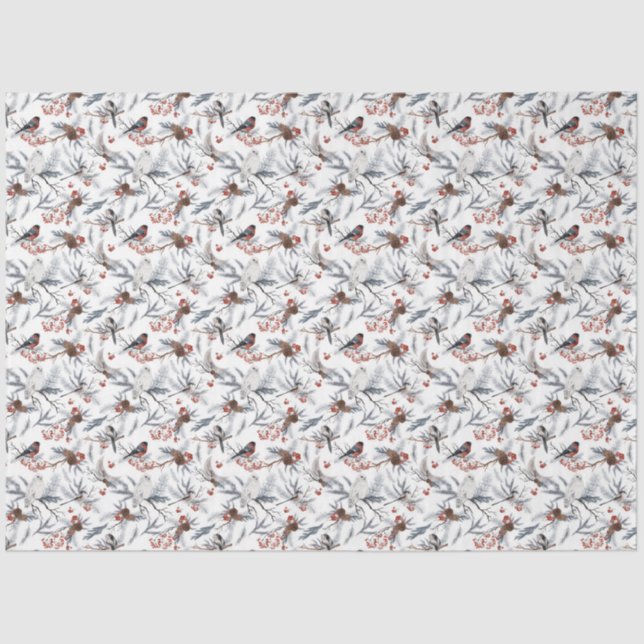 Papier Mousseline Une série de bois d'hiver Design 6 (Recto)