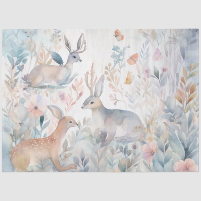 Papier Mousseline Une série de bois Whimsical Design 4 (Recto)