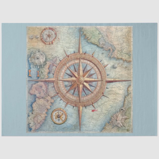 Papier Mousseline Une série de compas nautique Design 3 (Recto)