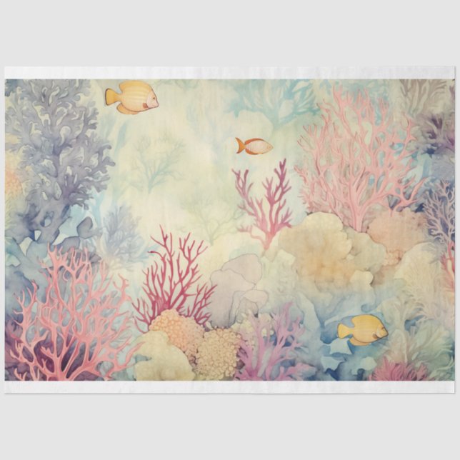 Papier Mousseline Une série de conception de mer 1 (Recto)
