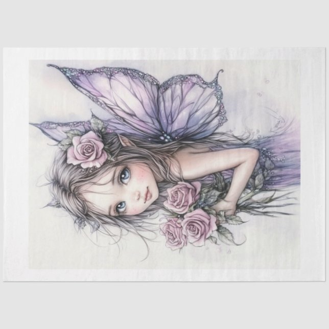 Papier Mousseline Une série de fées printanière #10 (Recto)