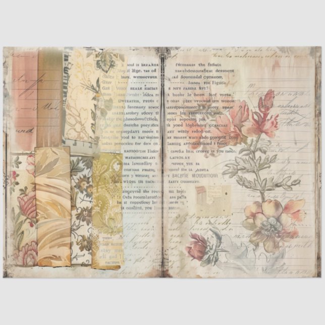 Papier Mousseline Une série de journaux de couture en junk Design #3 (Recto)