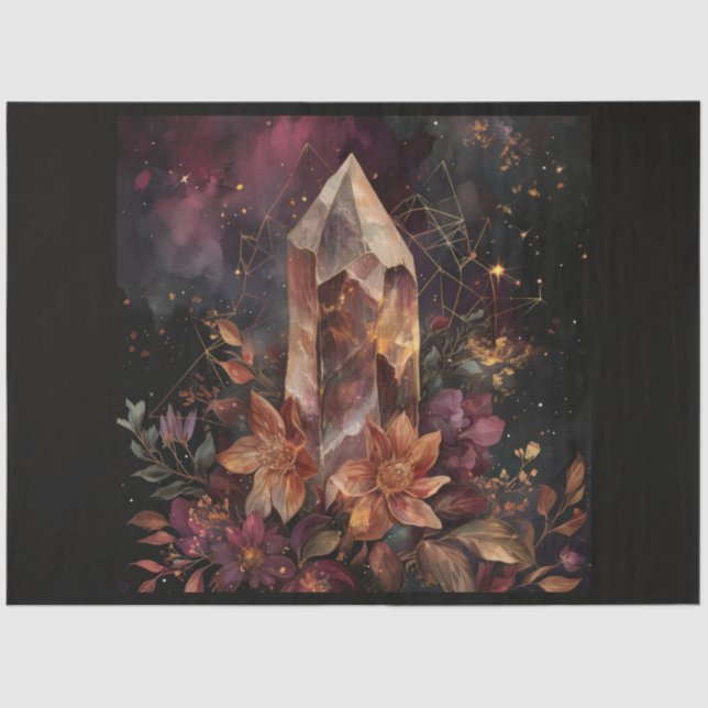 Papier Mousseline Une série de planètes et de cristaux cosmiques 4 (Recto)