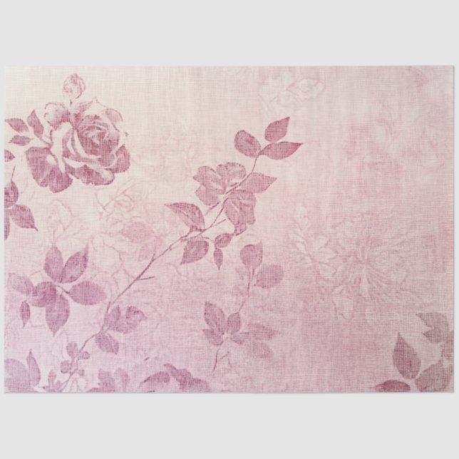 Papier Mousseline Une série de roses et de dentelle Design #8 (Recto)