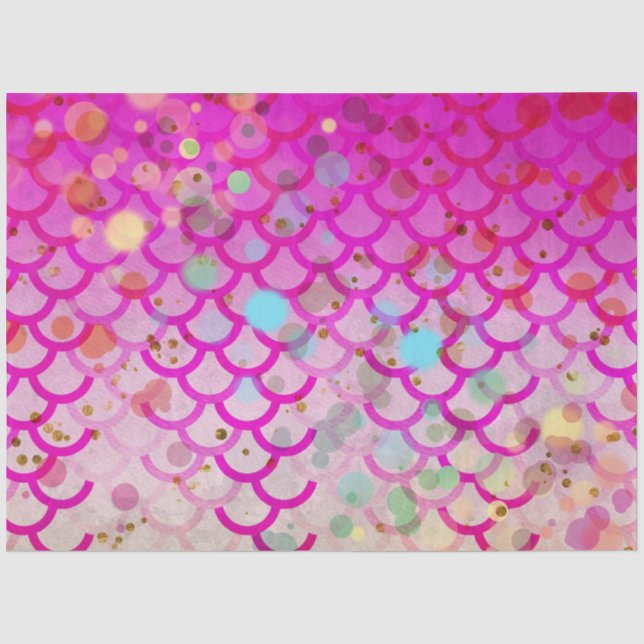 Papier Mousseline Une série de sirène Bokeh Design 4 (Recto)