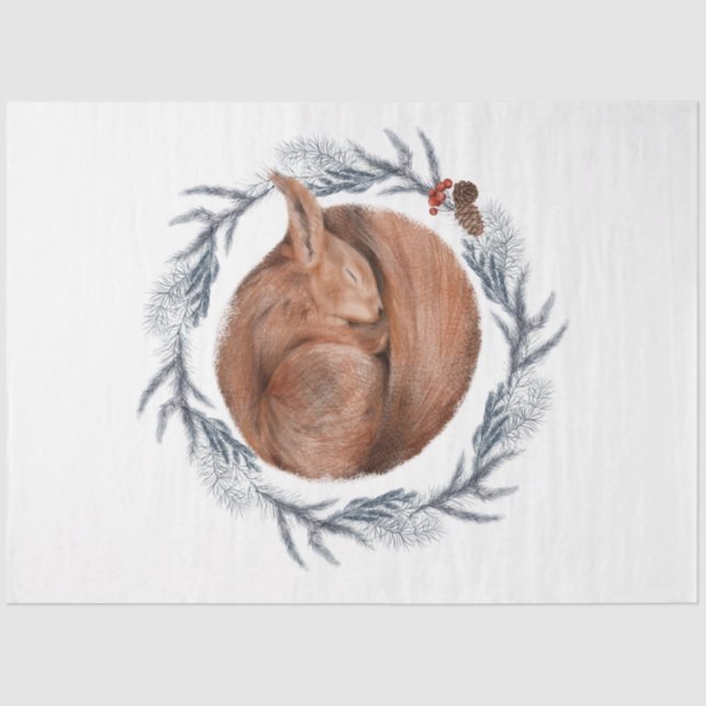 Papier Mousseline Une série d'oiseaux de Noël 10 (Recto)