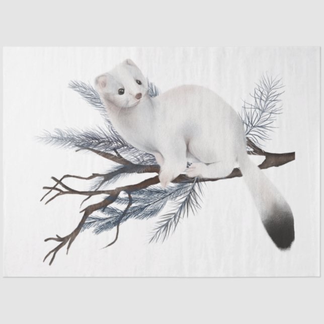 Papier Mousseline Une série d'oiseaux de Noël Design 4 (Recto)