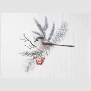 Papier Mousseline Une série d'oiseaux de Noël Design 6