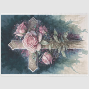 Papier Mousseline Une série Floral Cross 7