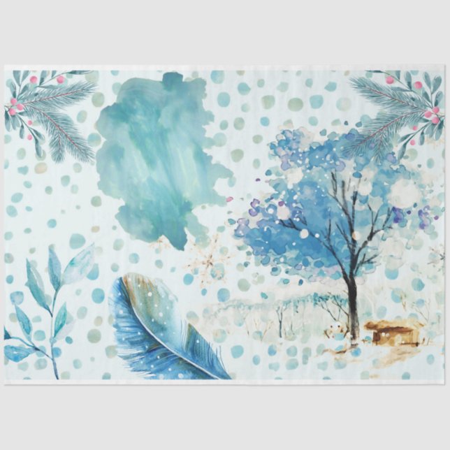 Papier Mousseline Une Série Gnome Neige Conception 4 (Recto)