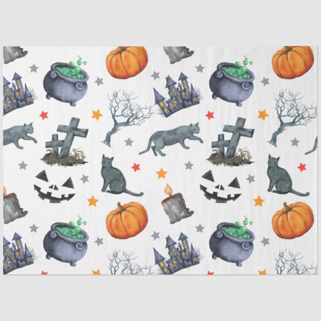 Papier Mousseline Une série Halloween Design 1 (Recto)