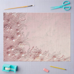 Papier Mousseline Une série Pink Pearl et dentelle, modèle #14