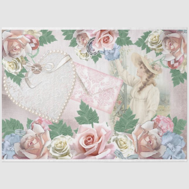 Papier Mousseline Une série Shabby Chic Design 22 (Recto)