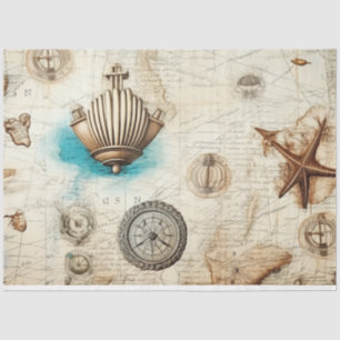 Papier Mousseline Une Shabby Chic Nautique Série Design 8