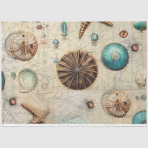 Papier Mousseline Une Shabby Chic Série Nautique Design 7