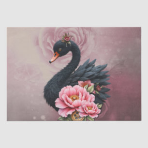 Papier Mousseline Une touche de rose et de lueur de cygne.