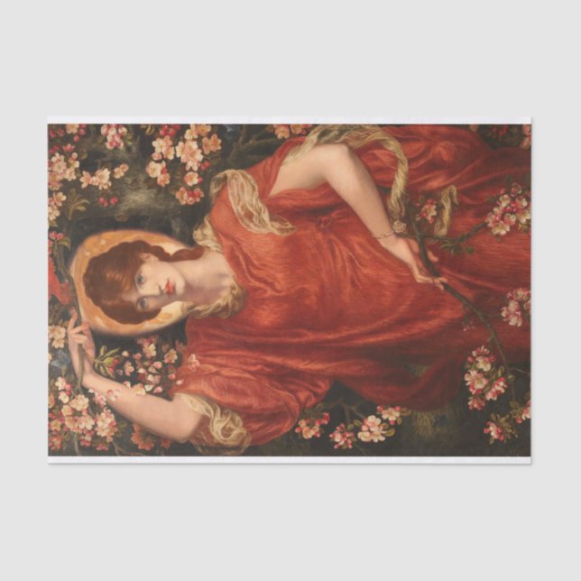 Papier Mousseline Une vision de Flammetta par Dante Gabriel Rossetti (Recto)