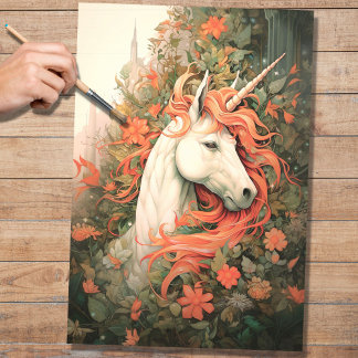 Papier Mousseline Unicorne 1 Document de découpage