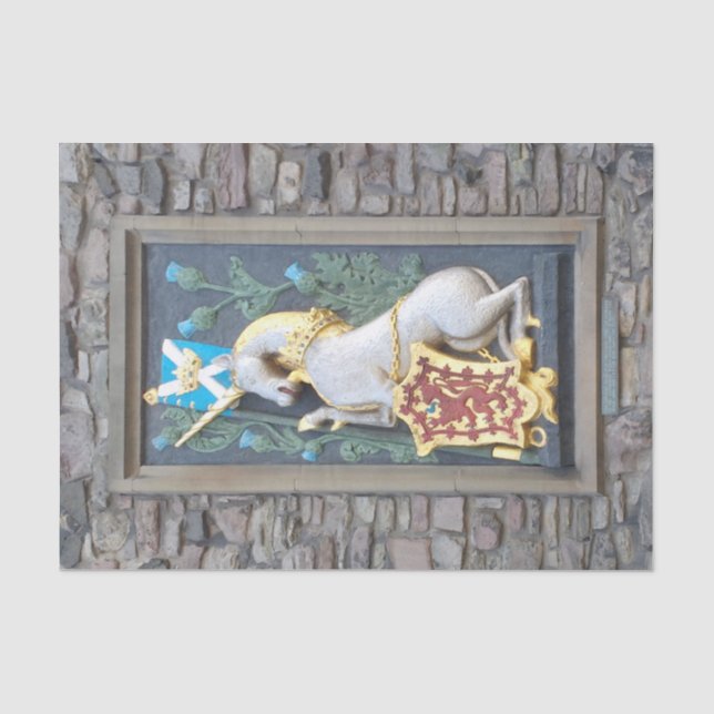 Papier Mousseline Unicorne, Holyrood Palace (Recto)